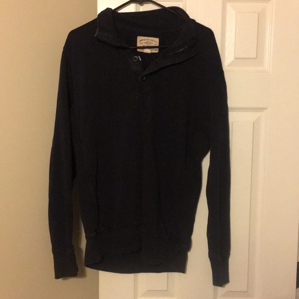Vintage size:M button and zipper collared pullover